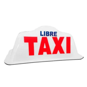 casquete plástico imantado blanco taxi