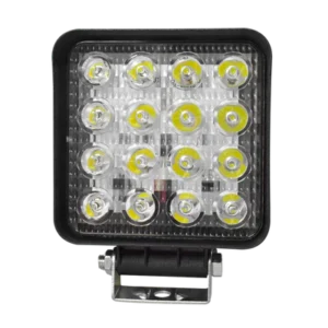 faro de trabajo cuadrado base pesada 16 luz led 48w 12/36v blanco prunuz