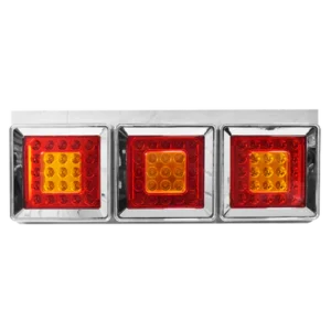 faro posterior tricolor base metalica modelo 3 cuerpos 12v/24v hb