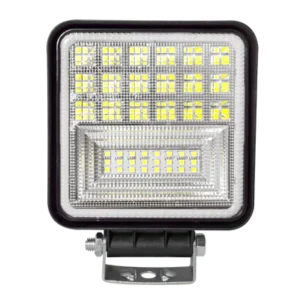 faro de trabajo cuadrado, 42 barra luz led base media 45w luz blanca contorno blanco