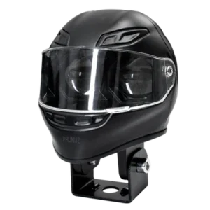 faro explorador casco de moto negro dual blanco + amarillo 12/24v prunuz
