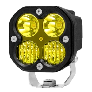 faro de trabajo 3.5" pesado 4 led cuadrado luz amarilla aguz