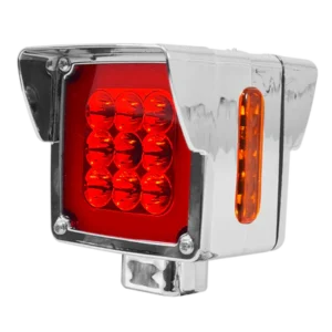 faro semaforo bicolor led modelo visera cromada 12v/24v hb