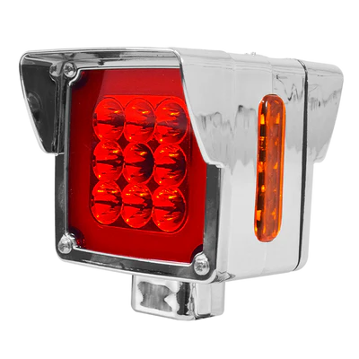 faro semaforo bicolor led modelo visera cromada 12v/24v hb faro semaforo bicolor led modelo visera cromada 12v/24v hb