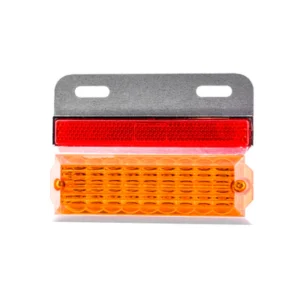 faro led lateral rectangular ambar reflectivo rojo con base cromado multipartes