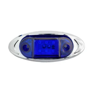 faro lateral cromado 6 led 24v fijo azul hb